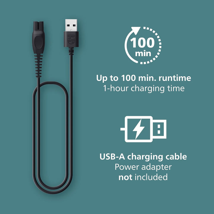 Body Groomer 5000 Series, Intimate Hair Trimmer & Shaver for Men with Dual 100% Showerproof Full Body Shave & Trim Heads and Two Bi-Directional Body Hair Combs, BG5495/50