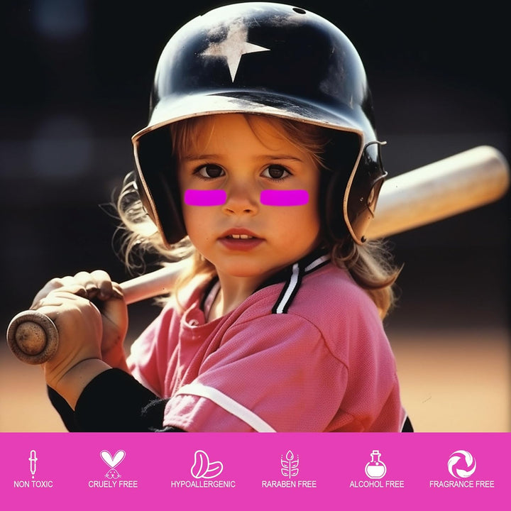 Hot Pink Eye Black Stick for Multi Sports, Anti-Glare Eyeblack for Baseball Football Softball Lacrosse, Water-Proof Eye Black Grease Paint for Athletes & Fans, Pink Accessories