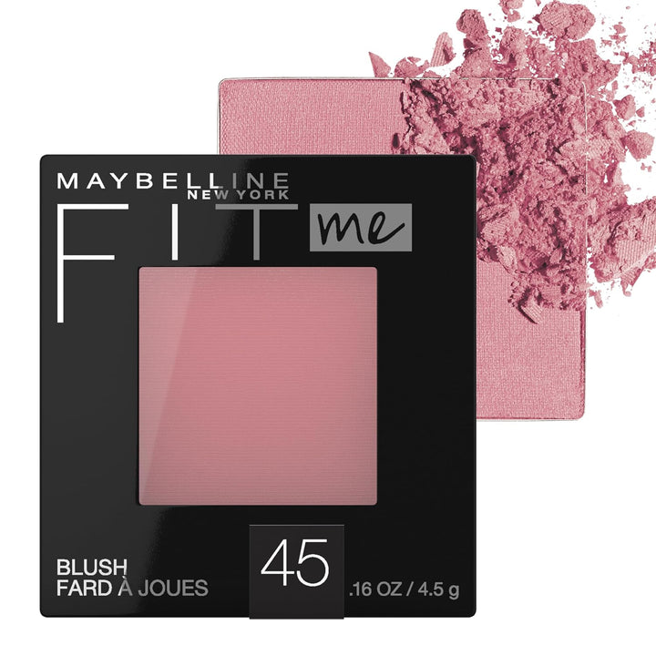 Fit Me Powder Blush, Lightweight, Smooth, Blendable, Long-Lasting All-Day Face Enhancing Makeup Color, Mauve, 1 Count
