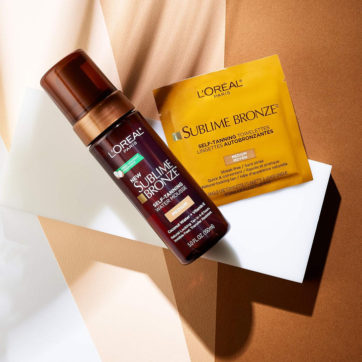 Sublime Bronze Self Tanning Towelettes, Streak-Free, Natural Looking Tan, 6 Ct