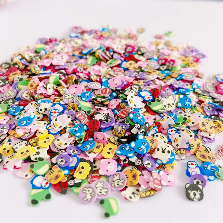 3000 PCS Polymer Slices Clay Slices DIY Nail Art Slices Supplies Making Kit Decoration Arts Crafts(Animal Slices)