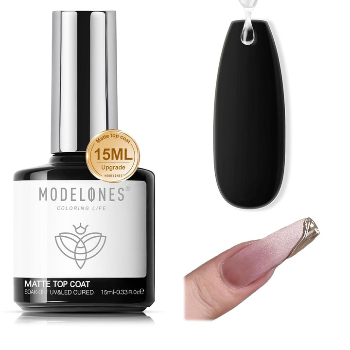 Gel Top Coat, 15Ml No Wipe Gel Nail Polish High Gloss Top Coat Shiny Long Lasting Clear Top for Acrylic Nails, Need U V/LED Lamp for Home DIY Gift and Fall Manicure Salon