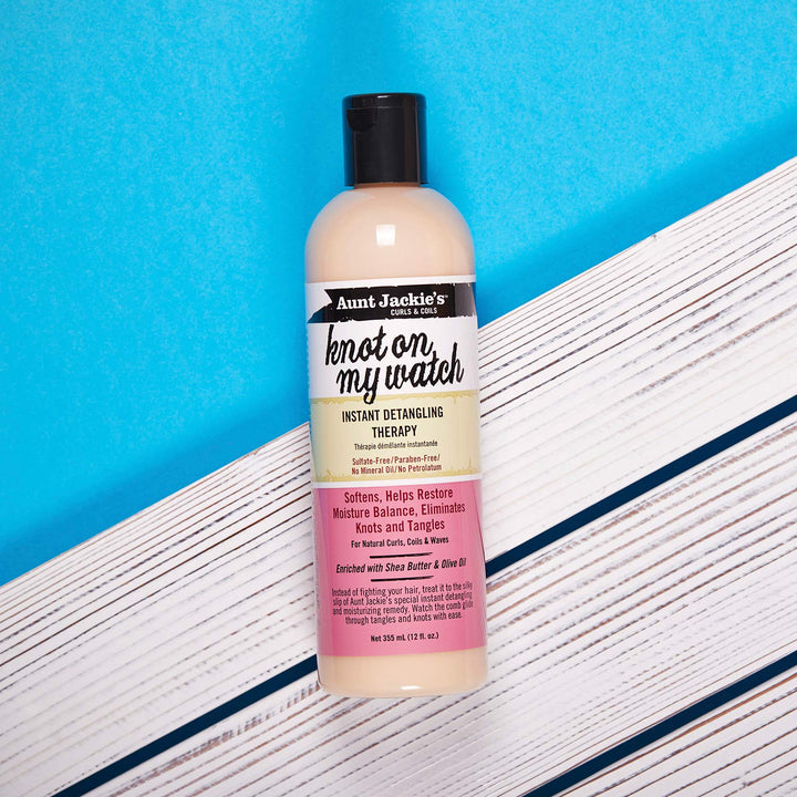 Curls and Coils Knot on My Watch Instant Hair Detangling Therapy for Natural Curls, Coils and Waves, Enriched with Shea Butter, 16 Oz