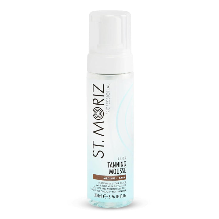 St Moriz Professional Dark Self Tanner Mousse - Sunless Instant Self Tanning Foam for a Deep, Natural Looking Fake Tan - with Aloe Vera & Vitamin E (6.76 Fl Oz)