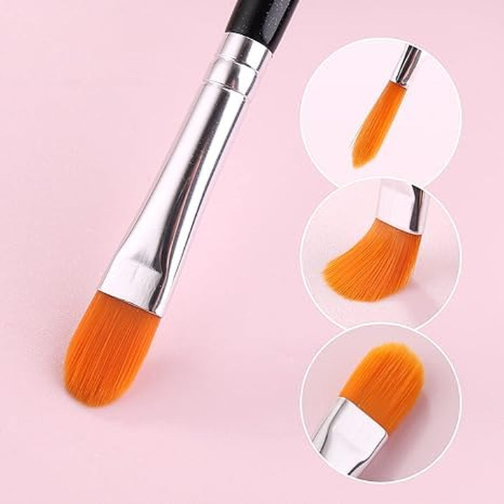 Extra Flat round Brush Eyebrow Concealer Brush，Concealer Brushs，Flat Makeup Brush，Brow Brushes (E32)