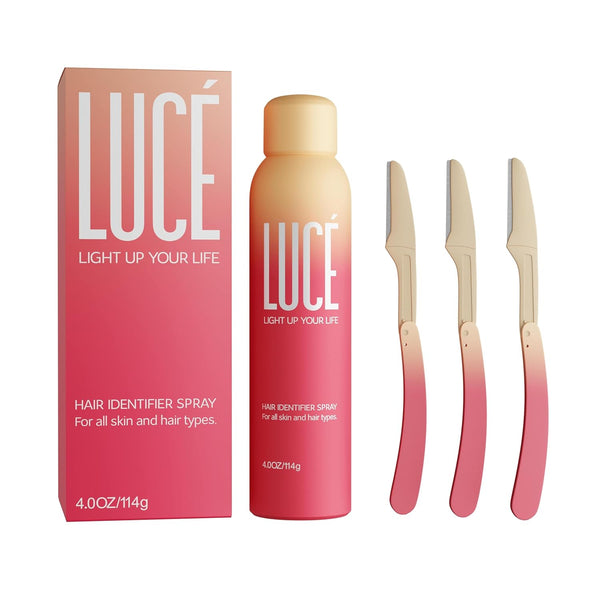 Hair Identifier Spray for Face Shaving – Dermaplane Spray with 3 Face Razors for Women – Hair Removal Spray for Smooth, Glowing Skin – Gentle Facial Hair Removal Kit, All Skin Types