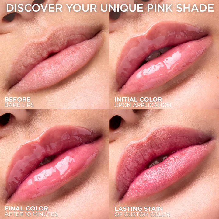 Plump Ambition Ph Hyaluron Lip Oil, Color Shifting Lip Tint with 24HR Hydration, Volumizing Shine and Lasting Color, 050 Ph Lilac