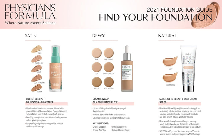 Super BB Cream. All in 1 Tinted Beauty Balm Foundation Cream, Sheer Moisturizing Coverage, Cruelty Free - Light