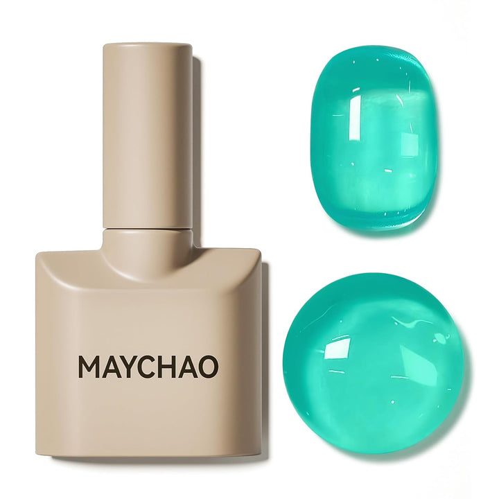 15ML Jelly Sheer Tortoise Gel Nail Polish 1Pc Transparent Hot Cocoa Amber Gel Polish Soak off UV LED Translucent Nail Polish Nail Art Starter Manicure Salon DIY at Home, 0.5 OZ