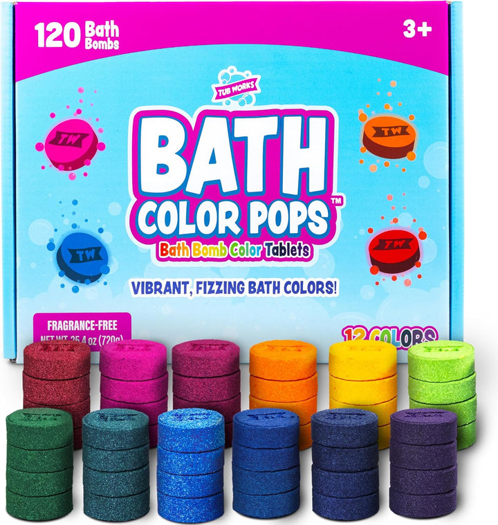 ® Bath Color Brush™ Kids Bath Bomb Set | Nontoxic & Fragrance-Free | Use Brush to Paint Water with Vibrant, Fizzing Colors | Fun Bathbombs for Kids Bath | Creative Bathtub Toys for Toddlers