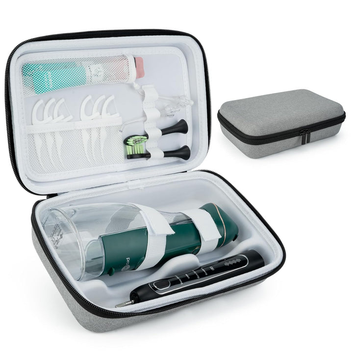 Water Flosser Travel Case, Portable Oral Irrigator Organizer, Sturdy Carrying Storage Holder for Flosser, Electric Toothbrush, Toothpaste and Irrigator Accessories (Case Only) - Pink