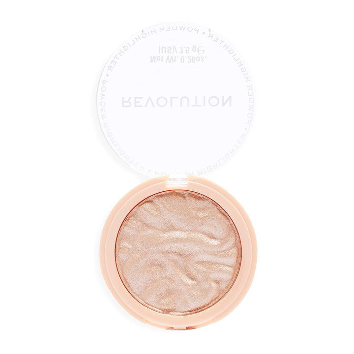 Revolution, Reloaded Pressed Powder Highlighter, Intensely Pigmented for a High Impact Dewy Finish, Dare to Divulge, 0.22 Oz