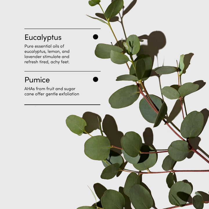 Foot Scrub with Pumice Stone - Gentle Exfoliating Foaming Foot Scrub for Skin - Cracked Heel Repair for Smooth, Soft Feet - Pedicure Foot Spa | 4 Oz