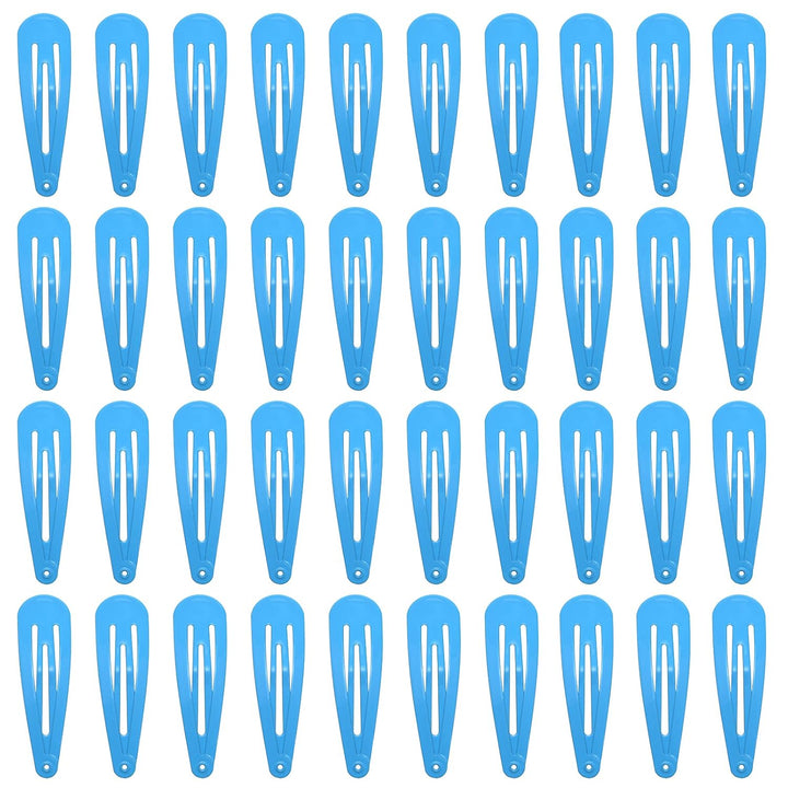 40 Pack Black 2 Inch Barrettes Women Metal Snap Hair Clips Accessories