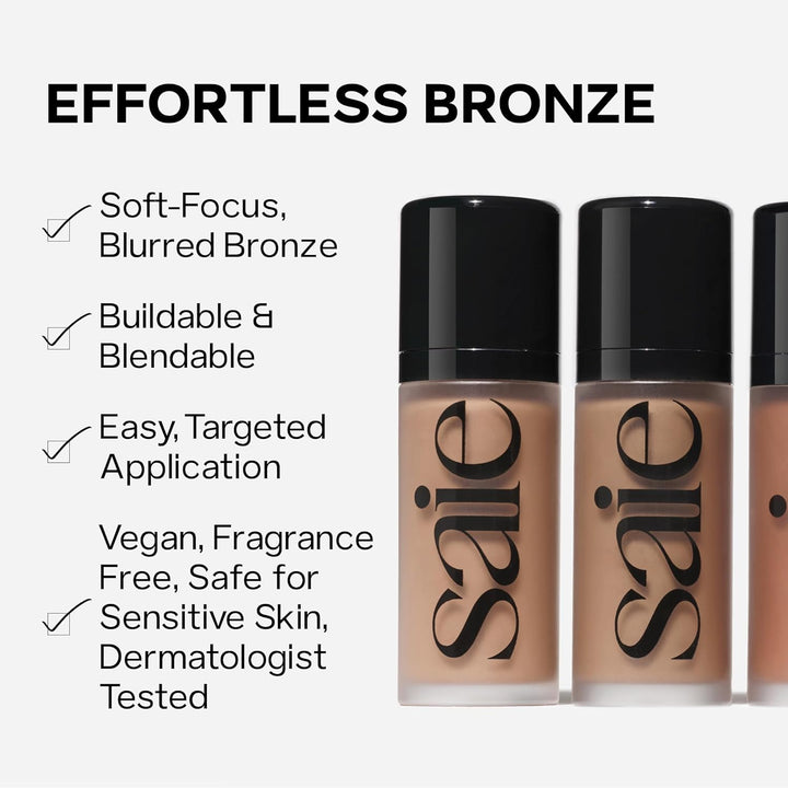 Dew Bronze - Hydrating Liquid Bronzer Stick for a Sun Kissed Glow - Liquid Contour Stick Infused with Nourishing Skin Care Ingredients - Sculpted Face Makeup Essential - Sand (0.4 Oz)