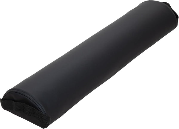 Forpro Premium Half-Round Bolster Pillow for Massage and Yoga, Oil and Stain-Resistant, 6”W X 3" H X 26”L, Black