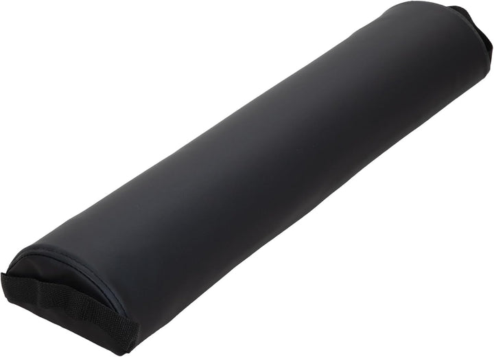 Forpro Premium Half-Round Bolster Pillow for Massage and Yoga, Oil and Stain-Resistant, 6”W X 3" H X 26”L, Black