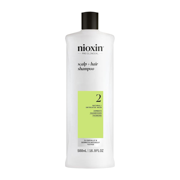 System 2 Scalp + Hair Thickening Shampoo for Natural Hair with Progressed Thinning | Cleanse & Boost Hair Density with Niacinamide & Biotin