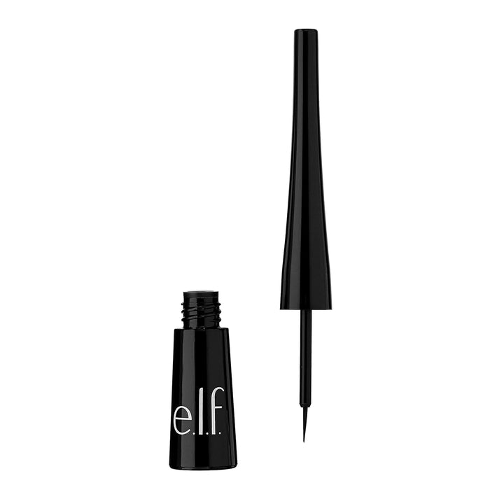 Liquid Eyeliner, High-Pigment Liquid Eyeliner with Extra-Fine Brush Tip, Easy Glide Smudge-Proof Formula, Jet Black