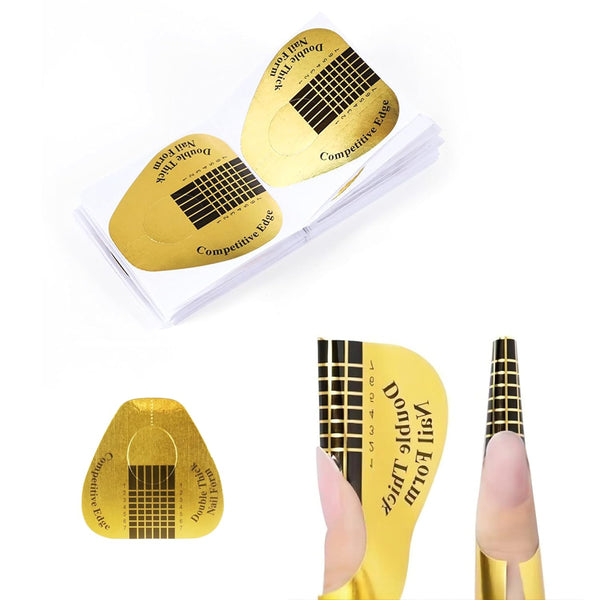 Nail Forms for Builder Gel 100Pcs Nail Extension Forms Beautiful for DIY at Home Nail Forms for Acrylic Nails Create Long Lasting Gel Extensions Professional Nail Art Supplies