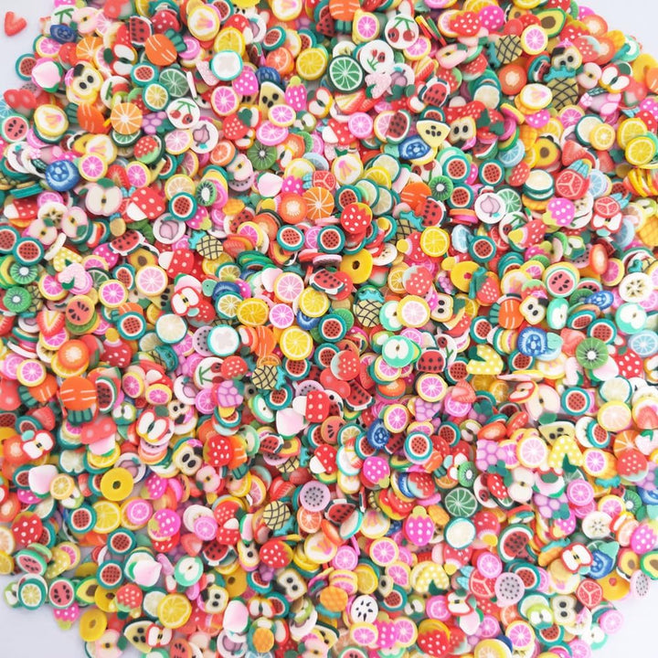 40G Mini Nail Art Fimo Slices Design Slime Charms Supplies Polymer Slices Clay Slices DIY Nail Art Slices (Vegetables)