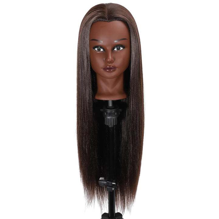 Mannequin Head 99% Human Hair for Hairstyling - Heat Resistant Manikin Head for Cosmetology Students, Professionals & Practice Exams (Blond 27#)