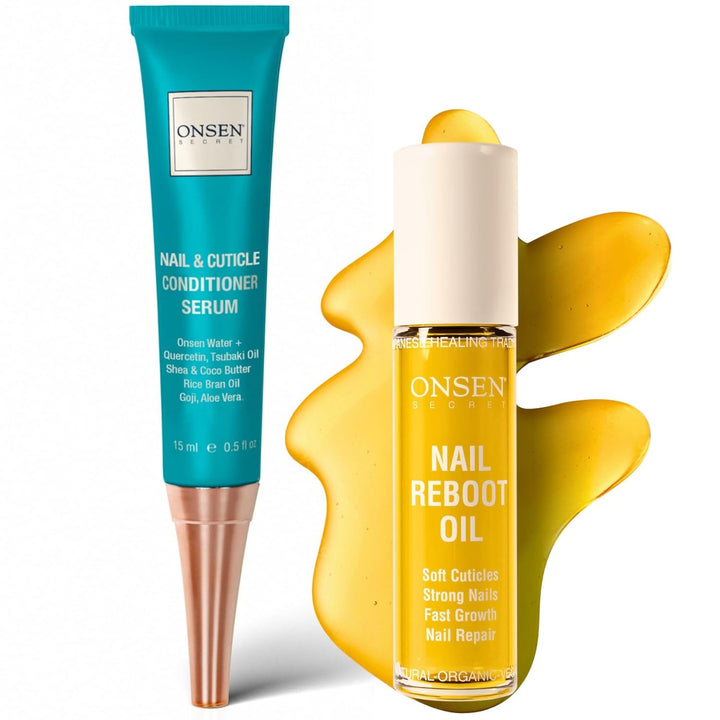 Secret Nail Reboot Duo - Treatment for Damaged Nails - Natural Nail Care & Cuticle Repair - Visible Results for Perfect Nails, Cuticle Conditioner Cream 30Ml & Nail Reboot Oil 30Ml