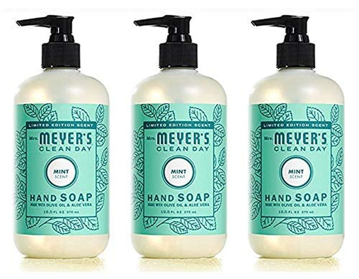 CLEAN DAY Hand Soap, Made with Essential Oils, Biodegradable Formula, Rain Water, 12.5 Fl. Oz - Pack of 3