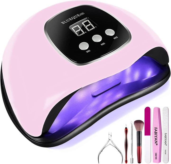 UV Light for Nails, 48W UV LED Nail Lamp for Gel Polish, Fast Nail Dryer with Automatic Sensor, 3 Timer Setting, Small and Portable, LED Nail Light for Fingernail and Toenail