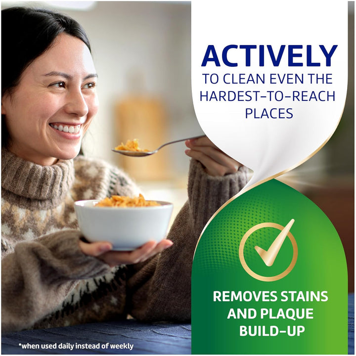 Overnight Whitening Antibacterial Dental Appliance Cleanser Tablets, 90 Count (2 Pack)