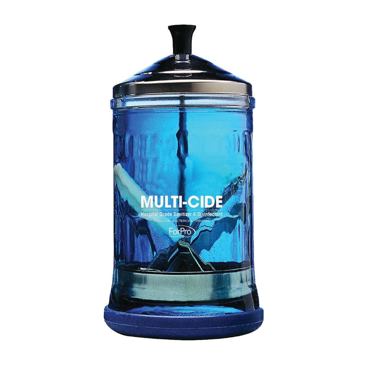 Multi-Cide Tall Glass Jar, for All Hairstyling Tools Including Brushes, Combs & Shears, 37 Oz
