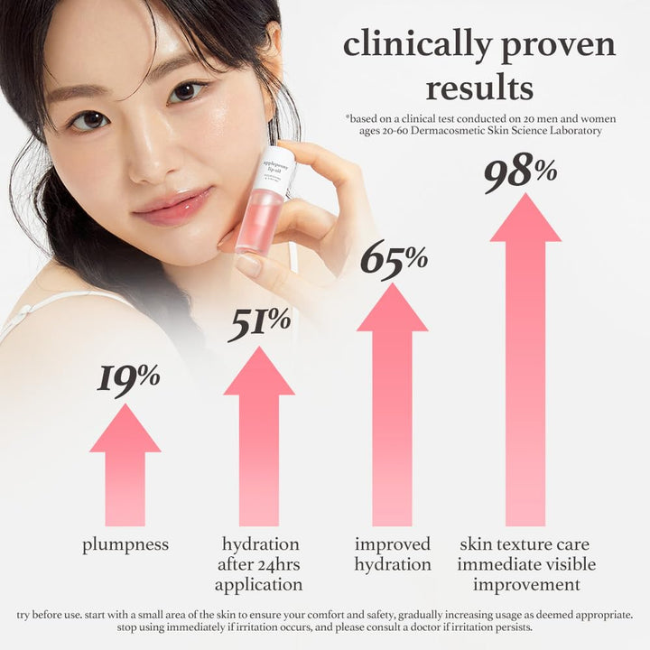 Korean Lip Oil - Applepeony | Long-Lasting, Moisturizing, Plumping, Revitalizing for Dry Lips, Waterproof, No Peel Off, Hydrating, Nourishing Crystal Clear, 0.12 FL Oz