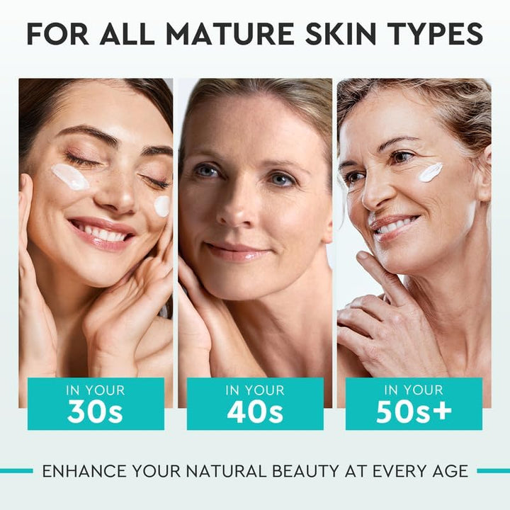 Retinol anti Aging Face Moisturizer- Collagen Cream with Stem Cell & Hyaluronic Acid, Instant Face Lift Cream for Skin Tightening and Firming, Wrinkle Smoother for Women & Men, 1.85 Fl Oz