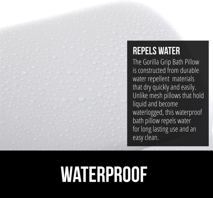 Bath Pillow for Tub, Improved Suction Cups, Luxury Bathtub Pillows, Headrest for Neck and Back Support, Relaxing Home Spa, Hot Tubs and Bathroom Essentials, Gifts for Women, 2 Panel White