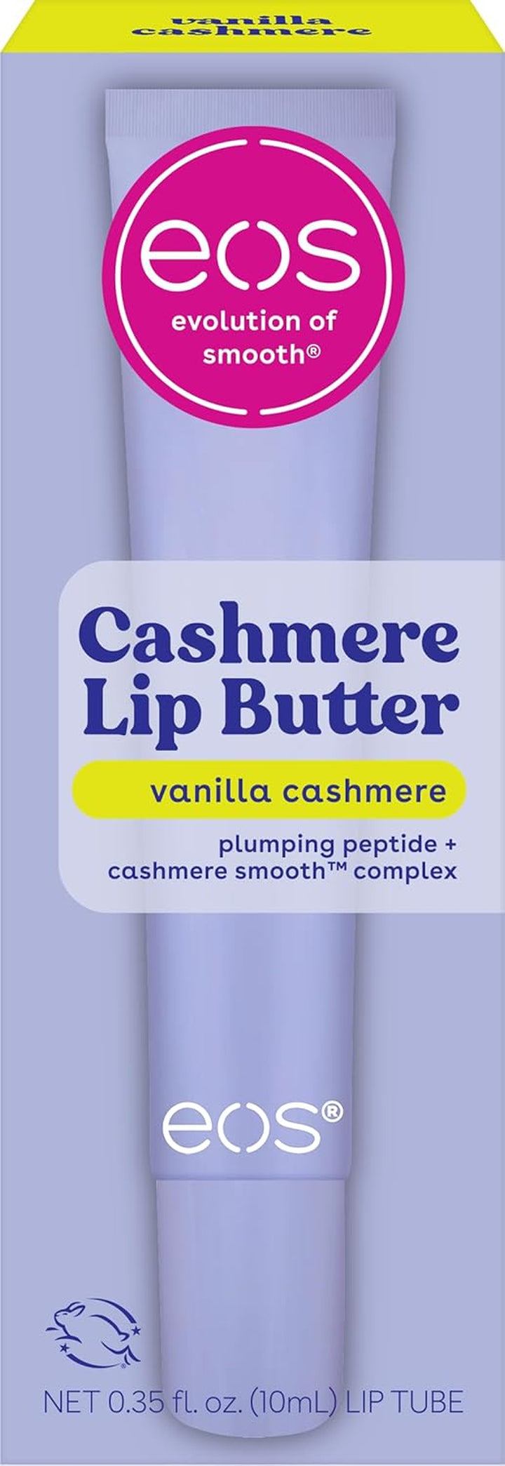 Cashmere Lip Butter, Vanilla Cashmere,  Lip Butter with Plumping Peptides for Smooth Lips, 0.35 Fl Oz