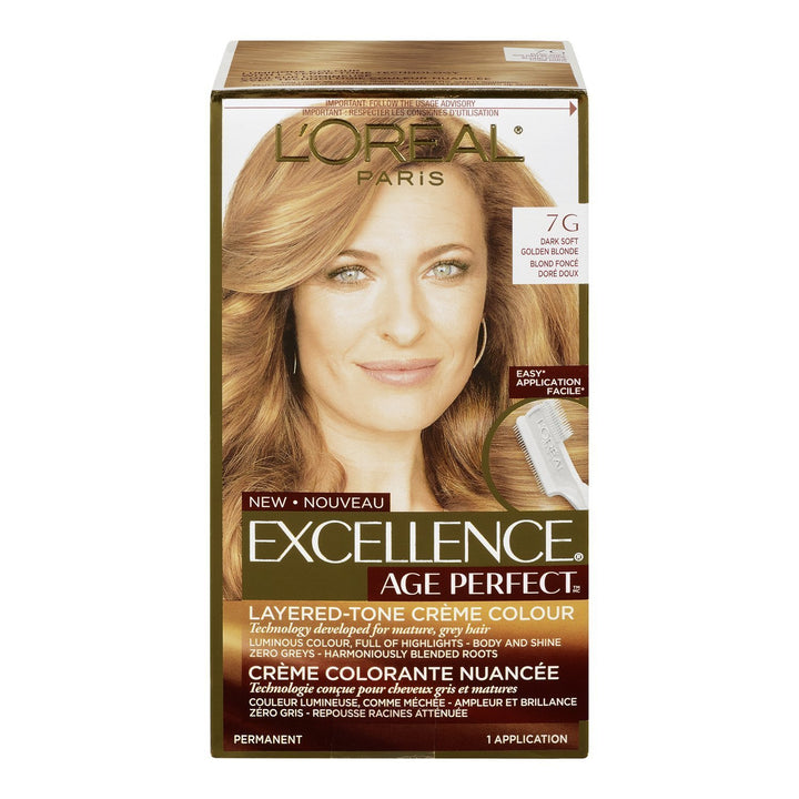 Age Perfect Permanent Hair Color, 7G Dark Natural Golden Blonde, 1 Kit