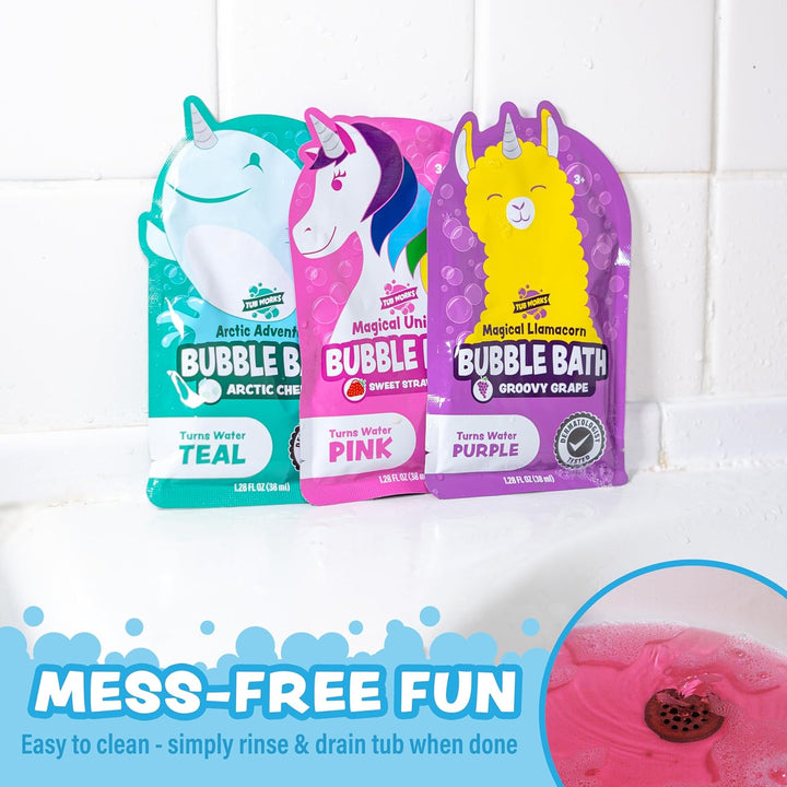® Magical Kids Bubble Bath, Variety 12 Pack | Creates Colorful Water & Tons of Foam Bath Bubbles | Nontoxic | Character-Themed Bubble Bath for Kids | Pink, Purple & Teal Bath Colors