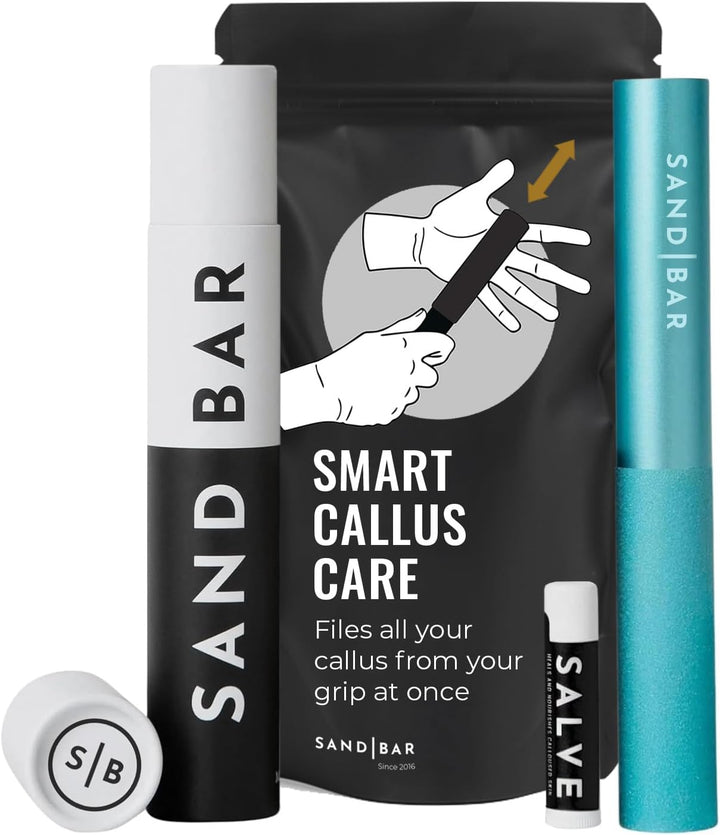 Callus Remover File for Hands - Durable Aluminum Tool for Callus Care and Dead Skin Removal - Includes Nourishing Salve - Ideal for Athletes, Climbers, and Gym Enthusiasts