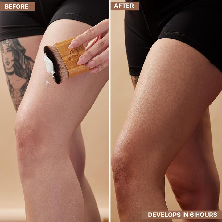 Self Tanner - USA Made with Natural & Organic Ingredients, Moisturizing Self Tanning Lotion with Aloe Vera & Coconut for a Natural Glow, Streak-Free Fake Tan, Medium to Dark