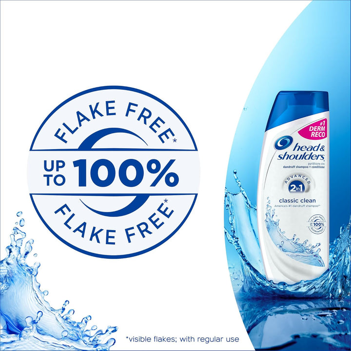 Head and Shoulders Classic Clean 2-In-1 Anti-Dandruff Shampoo + Conditioner 8.45 Fl Oz