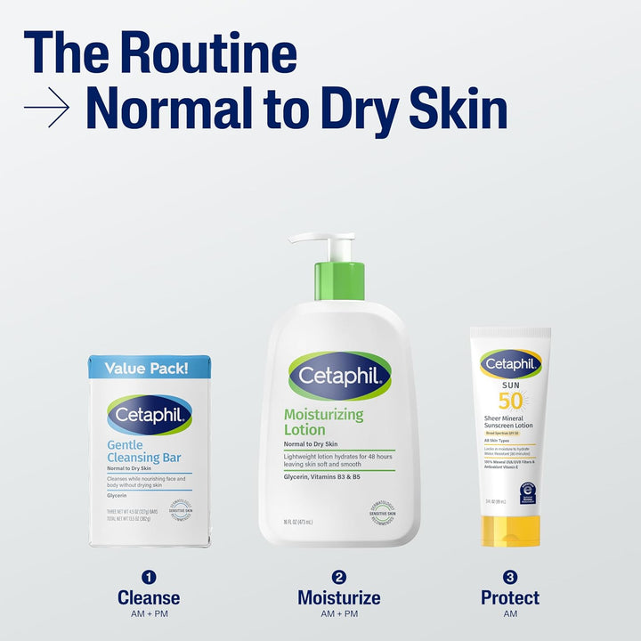 Gentle Cleansing Bar, 4.5 Oz (Pack of 6), Nourishing Cleansing Bar for Dry, Sensitive Skin, Non-Comedogenic