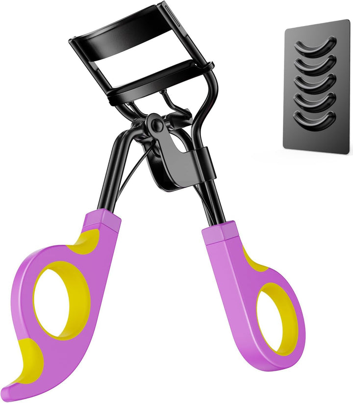 Eyelash Curler with Pads, Lash Curler with 5 Extra Silicone Replacement Pads, Achieve Perfect Curls in 5 Seconds