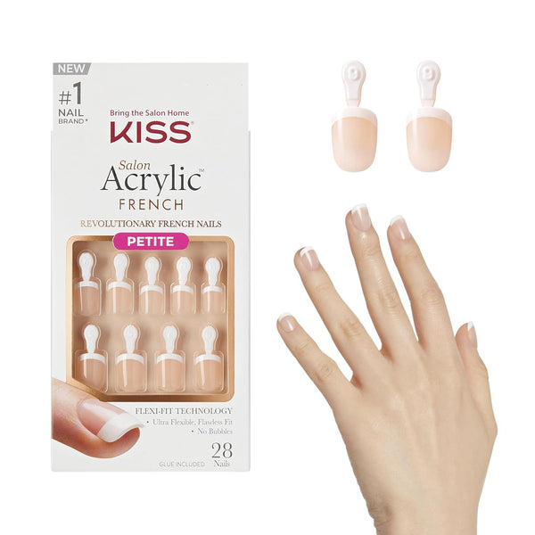 Salon Acrylic French Nails - Crush Hour, Pink