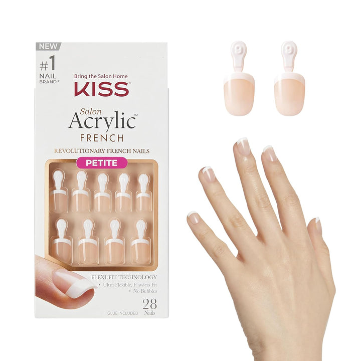 Salon Acrylic French Nails - Crush Hour, Pink