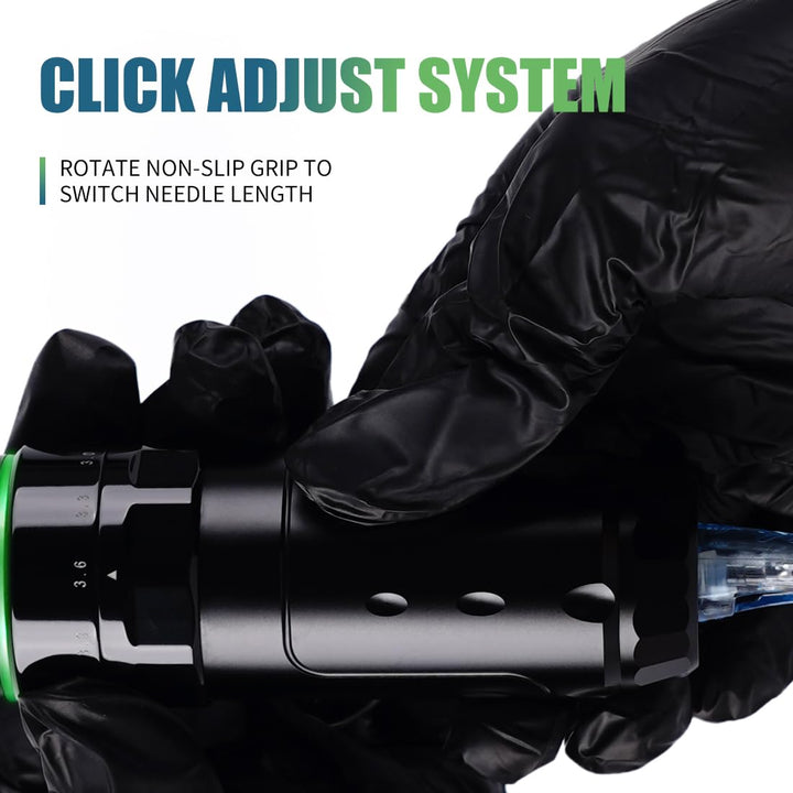 L3 Tattoo Kit, Cordless/Cord Complete Tattoo Gun Kit Pen Machine, 7 Strokes Length, 2 Batteries 2,000Mah Power Supply with Extra Battery Rca Jack Part, Pro Tattoo Needles for Beginner