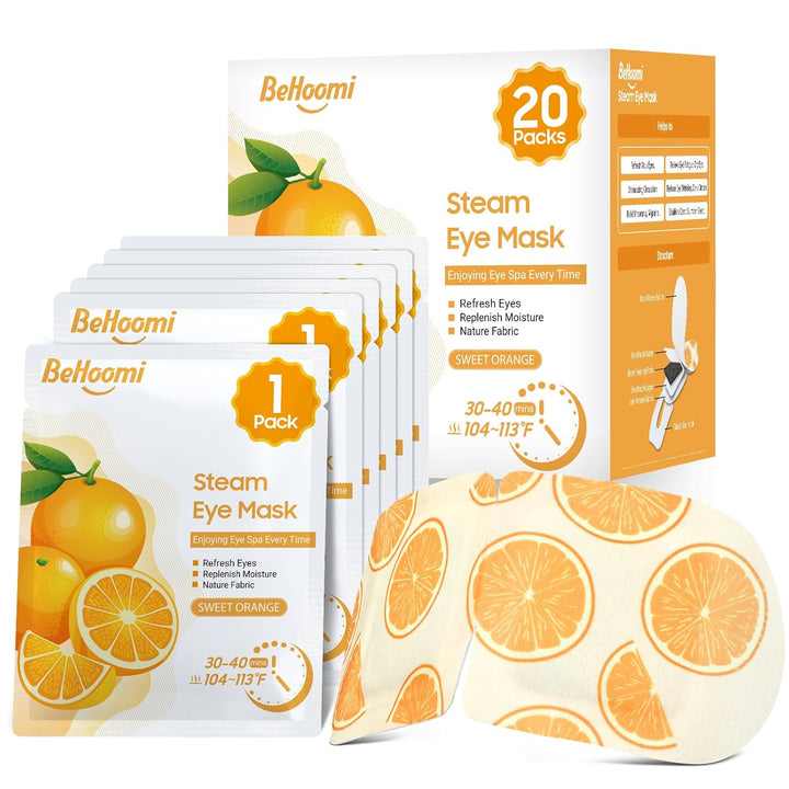 20 Packs Steam Eye Mask, Heated Eye Mask Warm Compress for Eyes, Disposable Self Heating Steam Mask for Home, Sleep, Spa, Travel Essentials & Relaxation Gifts for Women (Lavender)