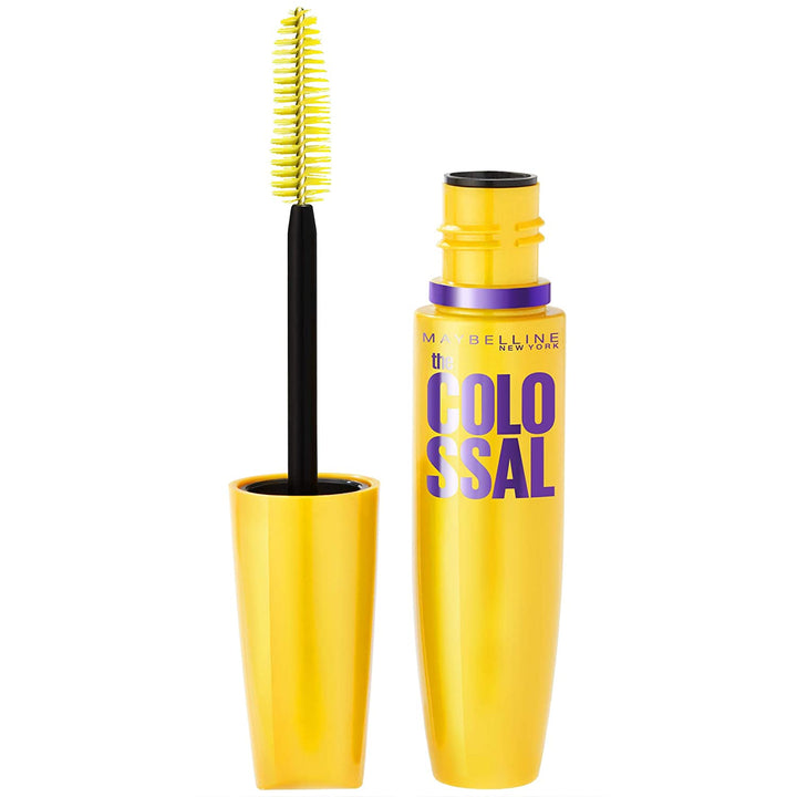 Volum' Express Colossal Washable Mascara Makeup, Volumizing, Glam Black, 1 Count