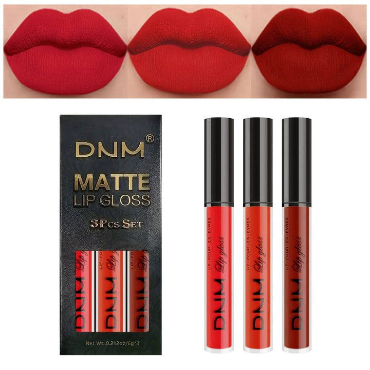 3Pcs Dark Red Purple Plum Matte Liquid Lipstick Sets for Women Matte Lip Stain Long Lasting Waterproof, Burgundy Blood Blue Red Lipstick, Black Cherry Maroon Gothic 24 Hours Magic Lipsticks