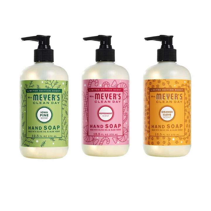 CLEAN DAY Hand Soap, Made with Essential Oils, Biodegradable Formula, Rain Water, 12.5 Fl. Oz - Pack of 3
