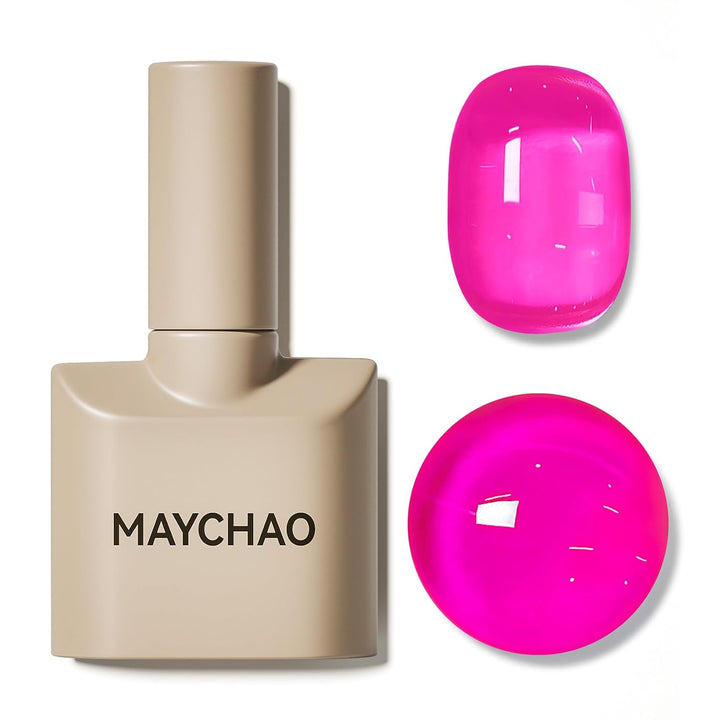 15ML Jelly Sheer Tortoise Gel Nail Polish 1Pc Transparent Hot Cocoa Amber Gel Polish Soak off UV LED Translucent Nail Polish Nail Art Starter Manicure Salon DIY at Home, 0.5 OZ